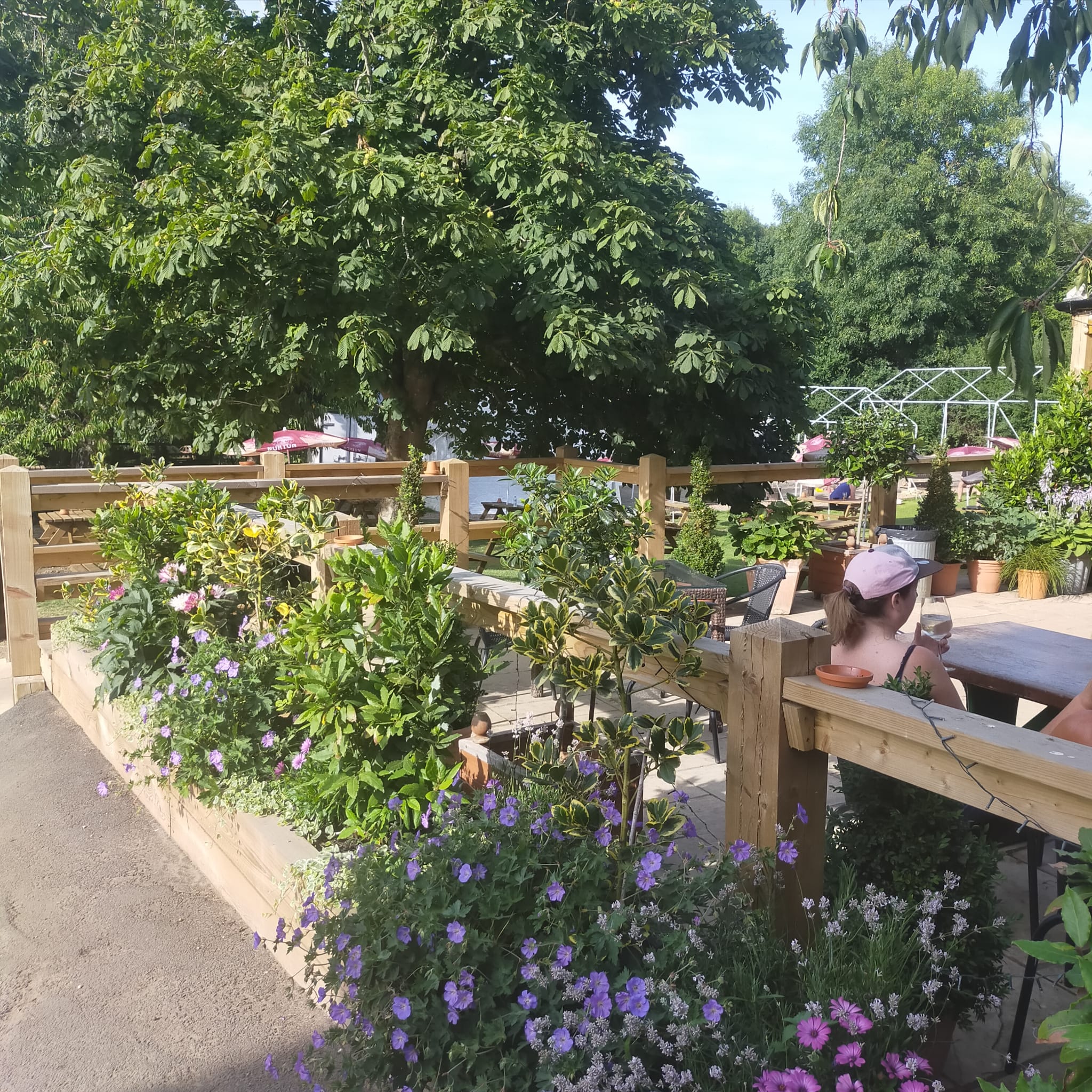 A view of the Potting Shed Patio from the road